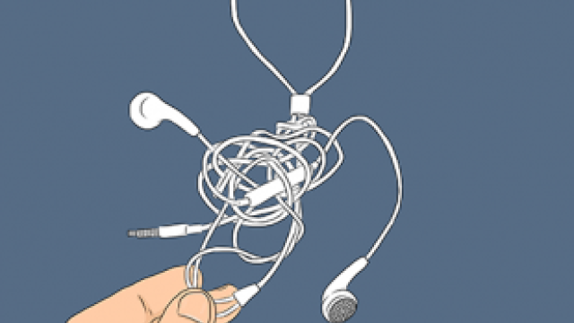 The headphones in this image depict the inherent ‘knotting’ problem that arises during chromatin loop formation as DNA is channe